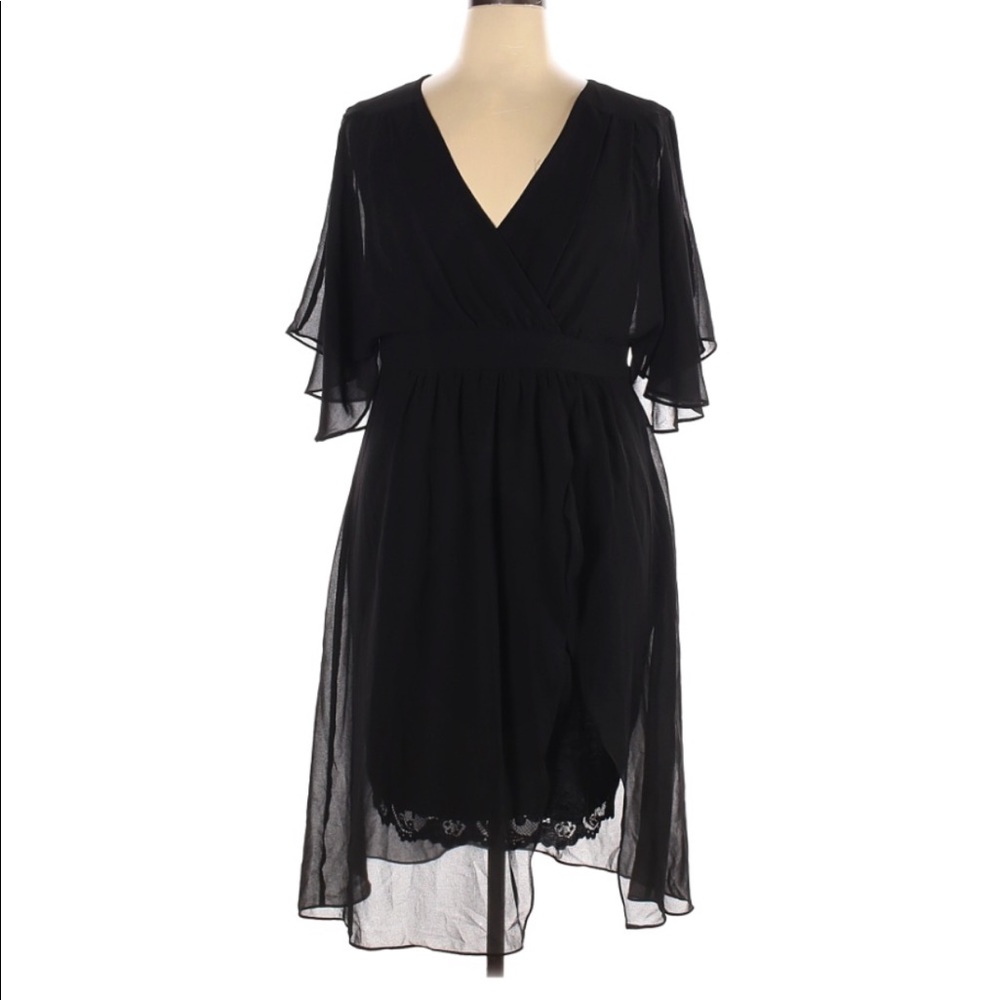 City Chic Love Affair Chiffon Overlay Dress